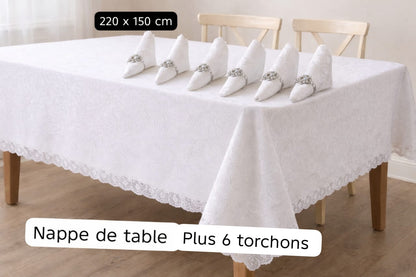 Nappe de table plus 6 torchons