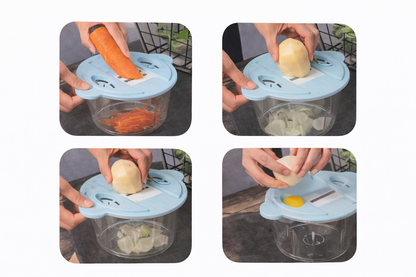 Hachoir Manuel 2 L Multifonction avec Grattoir – Préparez vos légumes et mayonnaise facilement