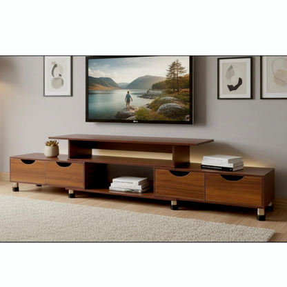 Meuble TV  moderne en bois – 110 cm | Design élégant avec rangement.