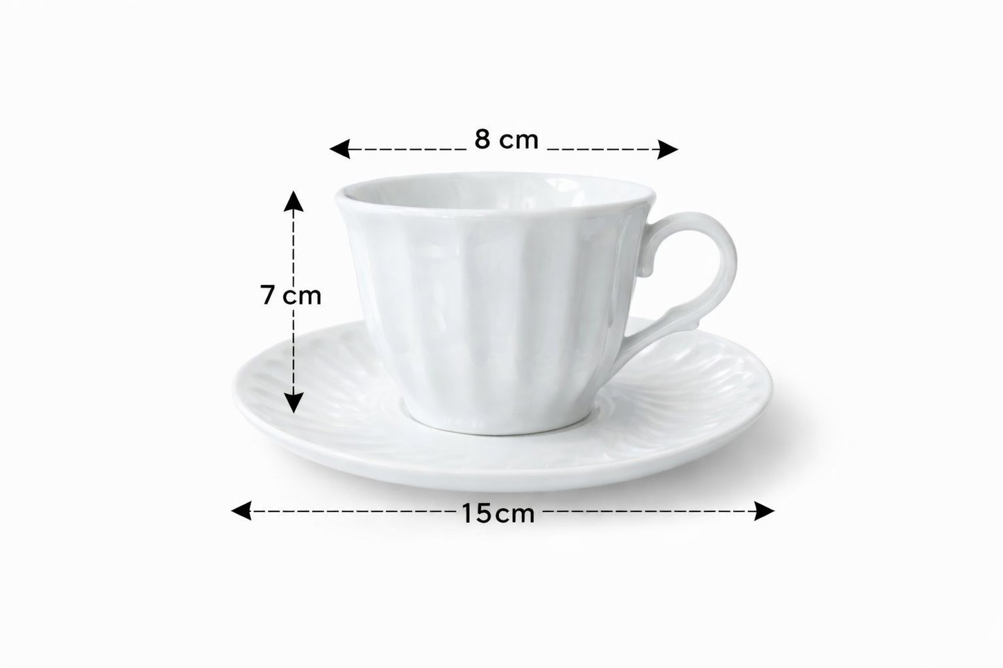 Ensemble tasse avec sous-tasse petit déjeuner,6 pièce